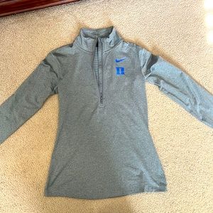 Nike Dri-Fit Duke 1/4 zip. Gray- Size medium